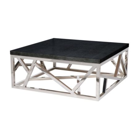 Стол журнальный Geometric на металлическом основании с деревянной столешницей