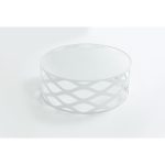 Журнальный столик из стали и закаленного стекла