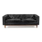 ДИВАН Стэмфорд L  (КОЖА)  BLACK