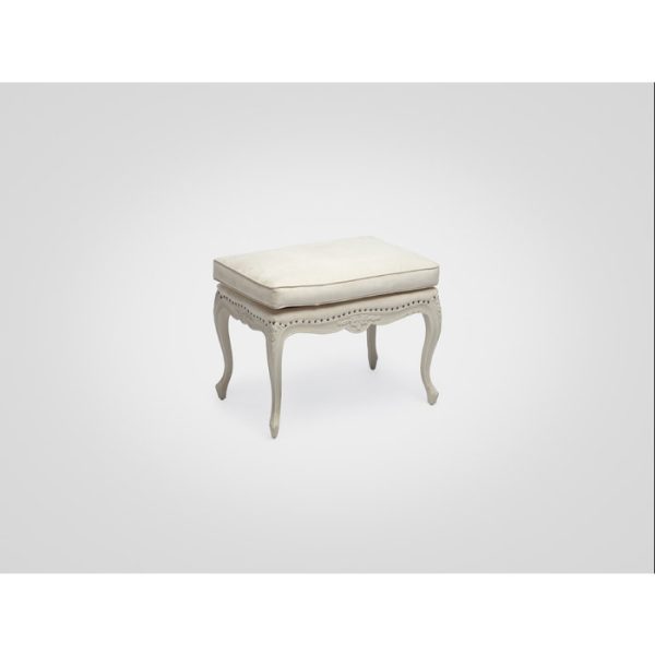 Пуф «Жаклин» с замшевой обивкой, украшен резьбой и старением  72x55x48 см — изображение 2