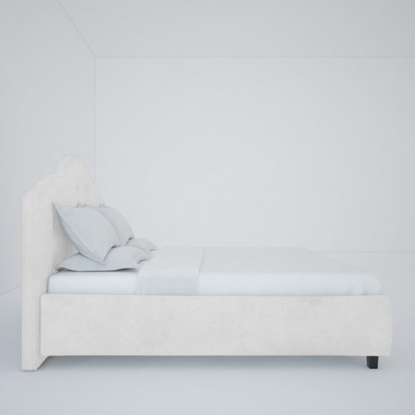 Кровать Palace 160x200 см Велюр молочного цвета — изображение 5