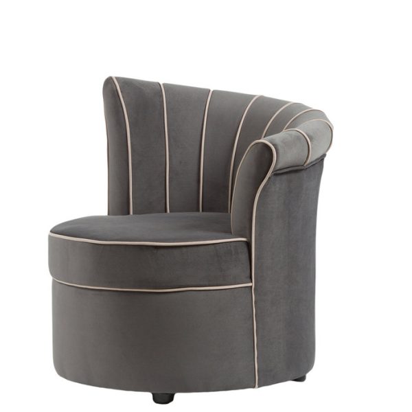 Кресло Shell серый велюр — изображение 4