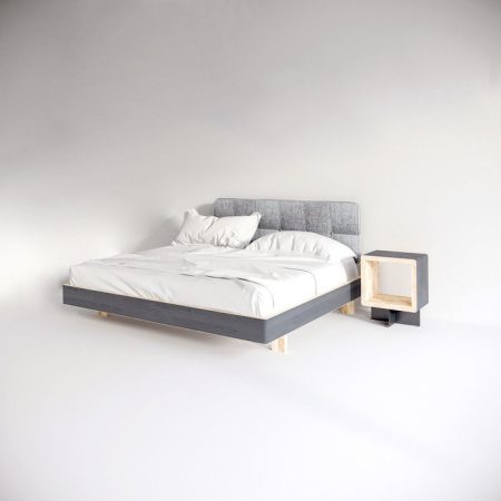 кровать Bdesign EcoComb серая эмаль 180х200