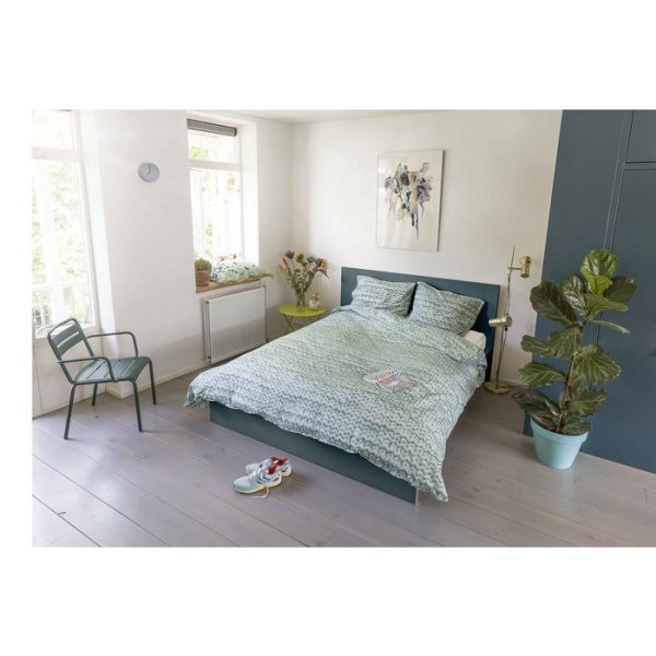 Комплект постельного белья Косичка зеленый фланель 150х200 — изображение 3