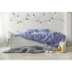 Комплект постельного белья стандарт с простыней на резинке 160х200 Индиго — изображение 3