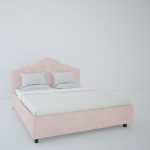 Кровать Palace 200x200 см Велюр Пыльная роза — изображение 6