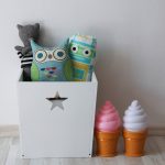 Деревянный ящик для игрушек, белый со звездочкой — изображение 2
