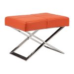  Табурет Aster X Stool Оранжевая Кожа Класса Премиум — изображение 3