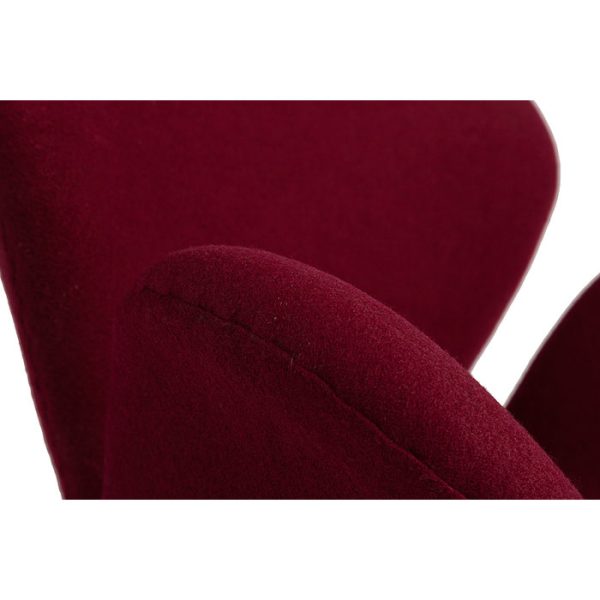 Кресло Swan Chair Бордового цвета — изображение 5