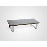 Стол кофейный прямоугольный на металлических ножках