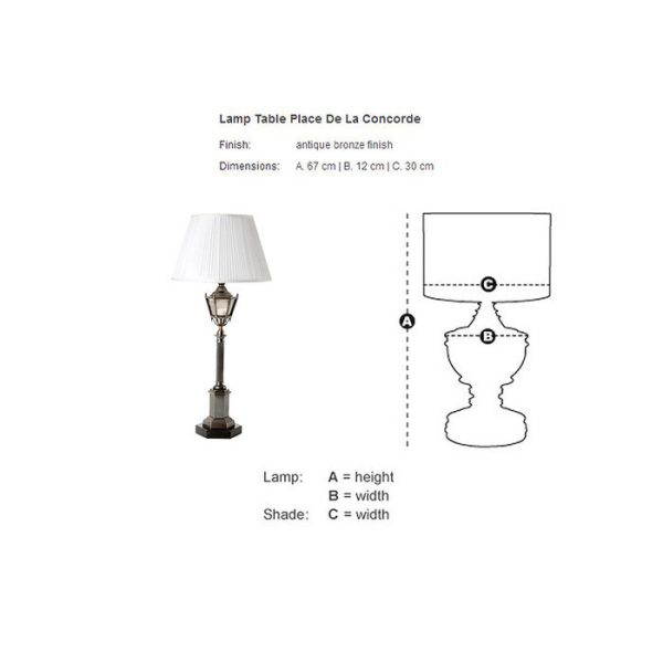 Настольная лампа  Place De La Concorde — изображение 3