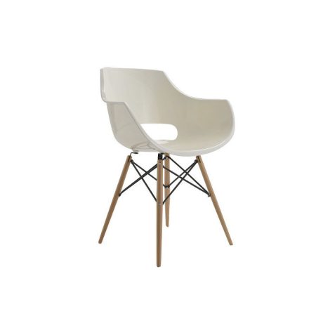 Стул на деревянных ножках белый