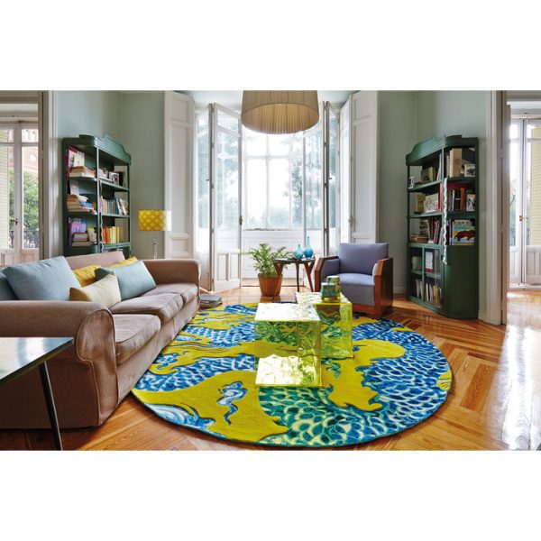 Круглый ковер GAN Blue china 250 см — изображение 2