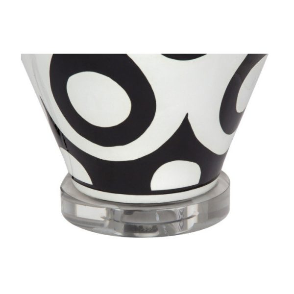 Лампа настольная керамическая с белым абажуром — изображение 4