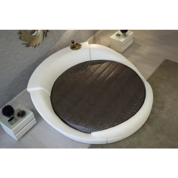 Кровать Letto  Rotondo 03 с обивкой из экокожи или велюра 200 см — изображение 10