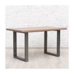 Обеденный стол Bristol на металлическом каркасе со столешницей из массива дуба