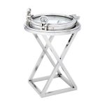 Кофейный стол-иллюминатор  Side Table Porthole HMS Endurance из металла цвета никель