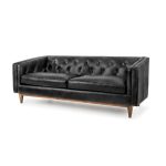 ДИВАН Стэмфорд L  (КОЖА)  BLACK — изображение 2