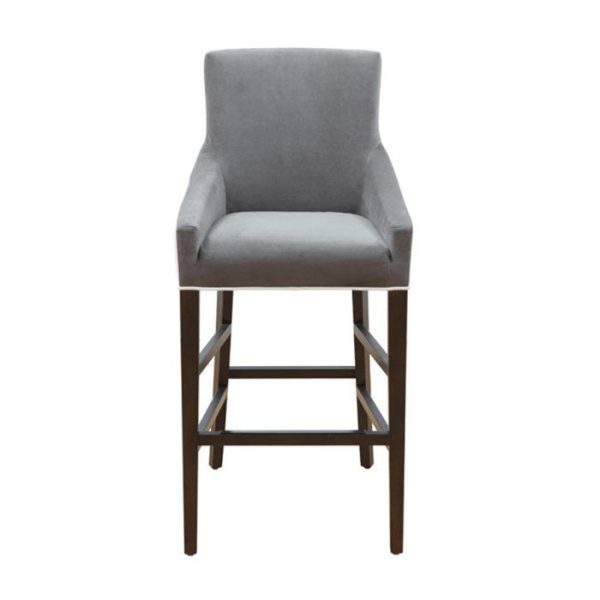 Барный Стул Longshot с обивкой из ткани серого цвета — изображение 2