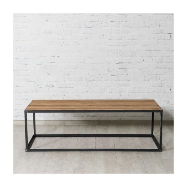 Журнальный стол Liverpool из массива дерева и металла  — изображение 2