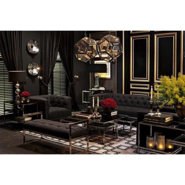 Столик  Shamrock со столешницей и полками из плотного дымчатого стекла — изображение 2