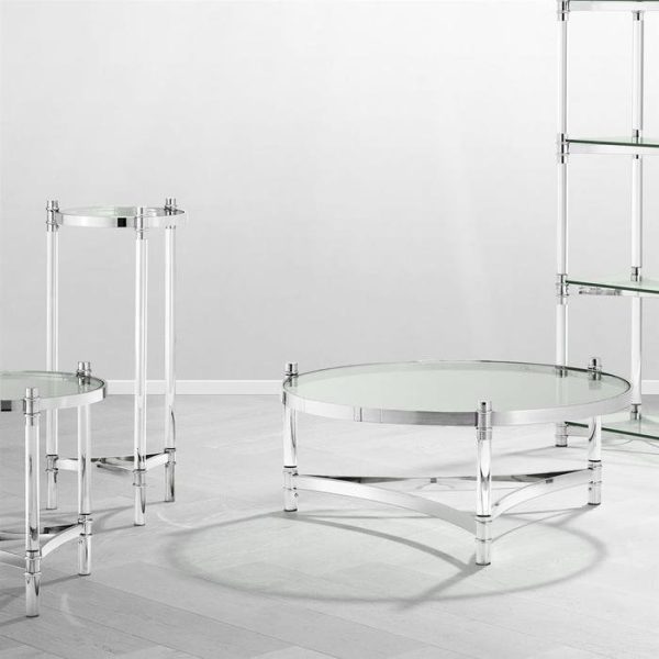 Журнальный столик  Trento с каркасом из полированной нержавеющей стали — изображение 4
