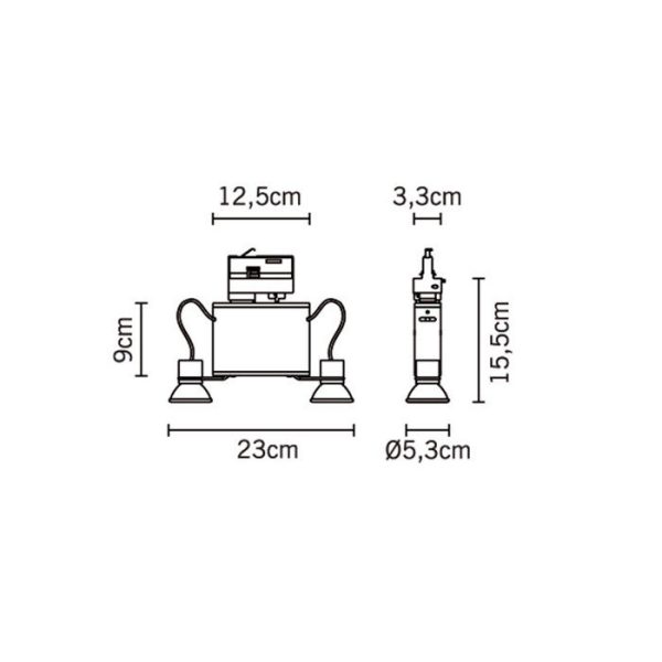 Спот Fabbian ORBIS с двумя поворотными плафонами — изображение 4
