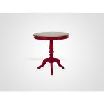 Журнальный столик круглый на резной ножке из дерева махагони 