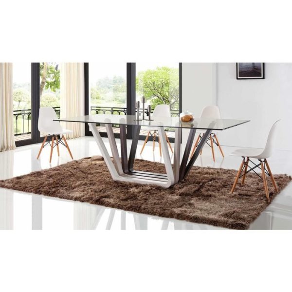 2483product_gallery_photo_678db3ff-ad87-4375-a072-fbfb35cd2bbe.jpg Обеденный прямоугольный стол на металлическом каркасе со столешницей из закаленного стекла — изображение 1