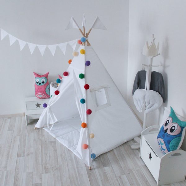 Гирлянда из флажков Simple White из 100% хлопка — изображение 7