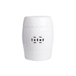 Керамический столик-табурет Garden Stool White в виде барабана