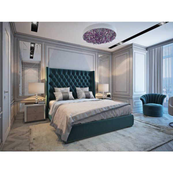 Кровать Jackie King Велюр Красный 160х200 см — изображение 5