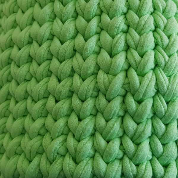 Вязаная корзина Лайм круглая малая — изображение 5