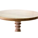 Маленький круглый столик Еcolife Еurope I-SRT из выбеленного массива дуба — изображение 2