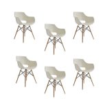 Набор из 6-х стульев на деревянных ножках