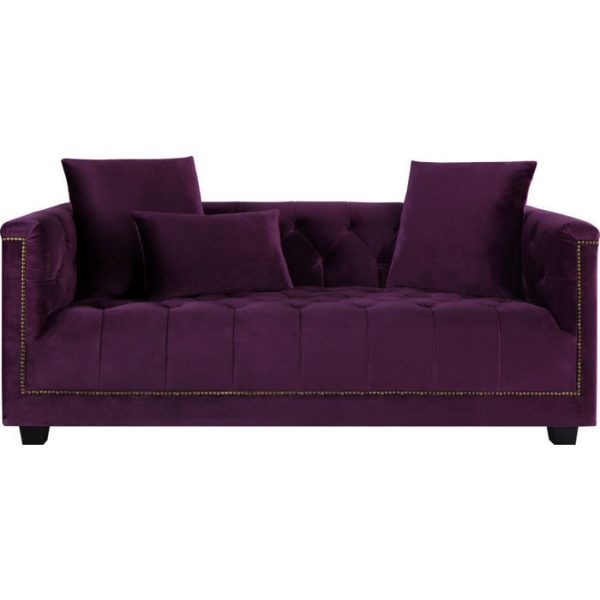 Диван PAOLO с обивкой из фиолетовой ткани  — изображение 2