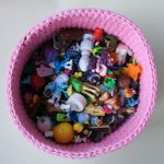 Вязаная корзина Розовая круглая малая — изображение 2