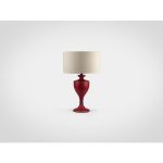 Лампа настольная из дерева махагони декорированная старением