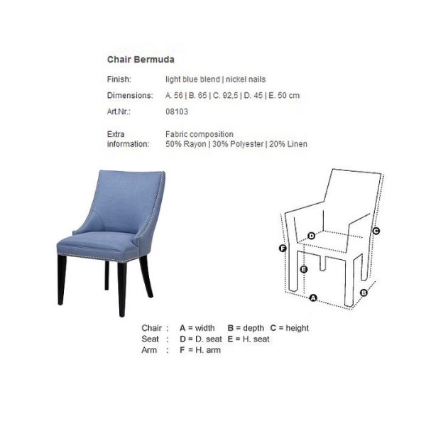 стул с мягкой обивкой  Bermuda  — изображение 2