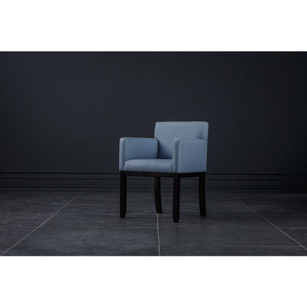 стул с мягкой обивкой голубой — изображение 2