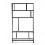 Стеллаж Makella black прозрачное стекло