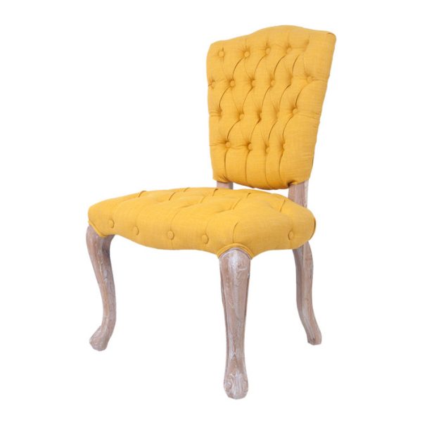 стул с мягкой обивкой Gamila yellow — изображение 4