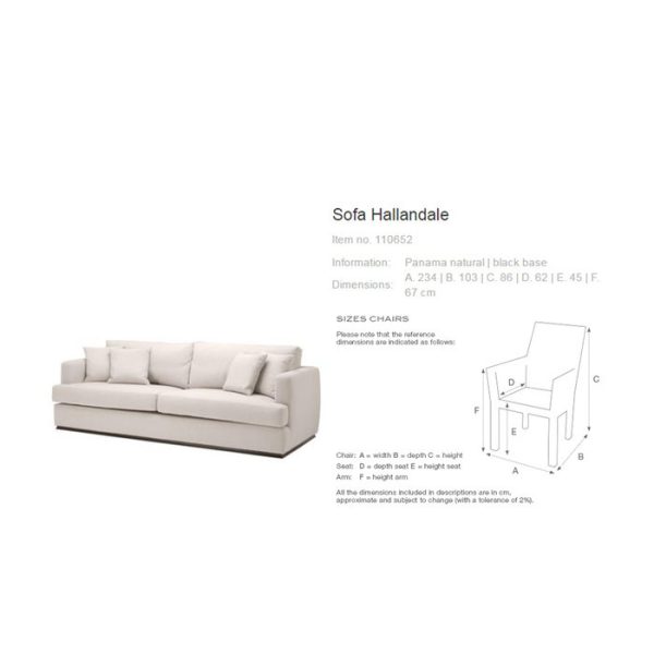 Диван  Hallandale молочного цвета — изображение 6