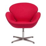 Кресло Swan Кресло Swan Chair Ярко-красная Шерсть
