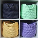 Вязаная корзина Графит большая с ручками — изображение 5