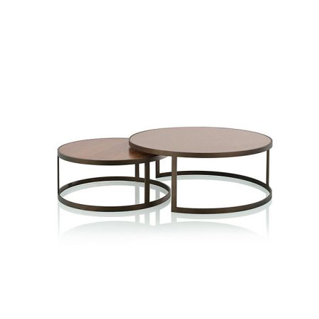 Кофейный столик JNL PIANO на основании из хромированного металла