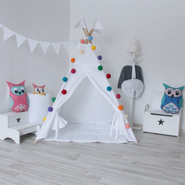 Гирлянда из флажков Simple White из 100% хлопка — изображение 6