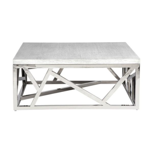 Стол журнальный Geometric на металлическом основании с деревянной столешницей  — изображение 3