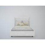 Кровать с декоративными гвоздиками Wing 180x200 см Велюр Молочный — изображение 6