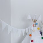 Гирлянда из флажков Simple White из 100% хлопка — изображение 3